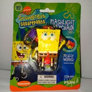 Nickelodeon SpongeBob Squarepants Action Figures Flashlight Keychain Yellow  Red